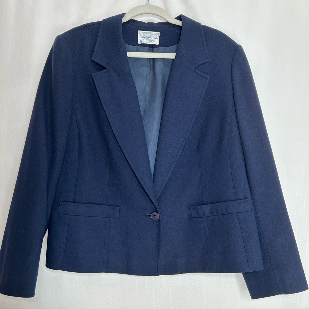 Pendleton vintage wool navy blazer 38 classic